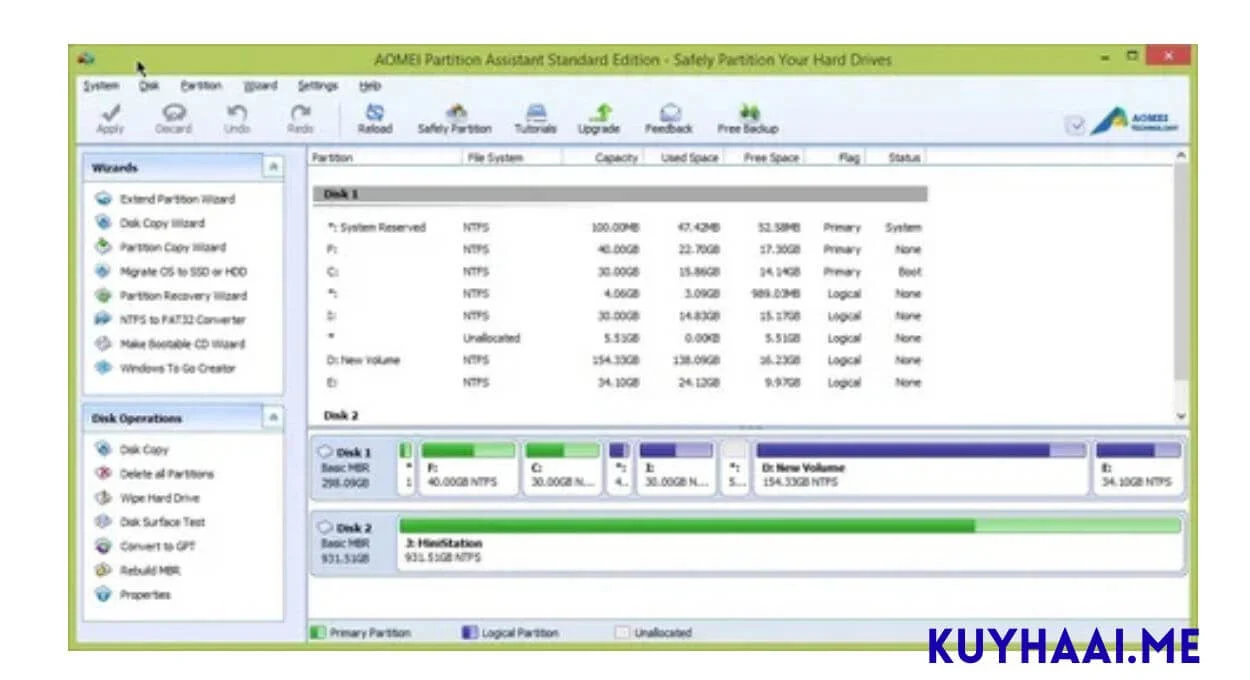 AOMEI Partition Assistant Technician 10.10.0 Full Terbaru 2026 screenshot
