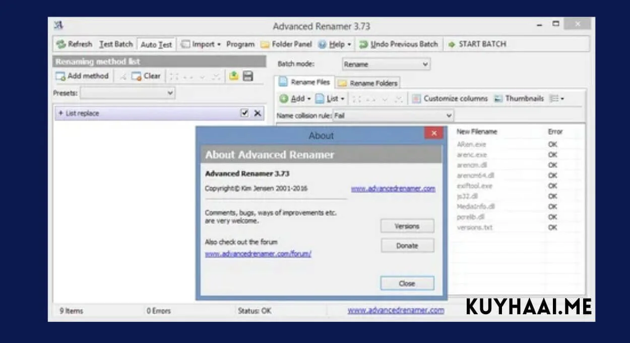 Advanced Renamer Full V4.19.26 Free Download - Kuyhaa! screenshot